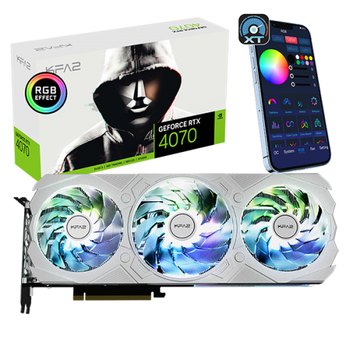 KFA2 GeForce RTX™ 4070 EX Gamer White 1-Click OC