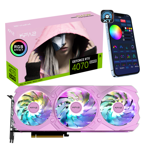 KFA2 GeForce RTX™ 4070 SUPER EX Gamer Pink 1-Click OC
