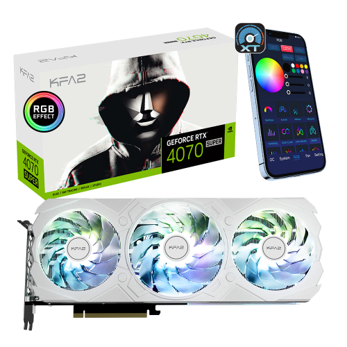 KFA2 GeForce RTX™ 4070 SUPER EX Gamer White 1-Click OC