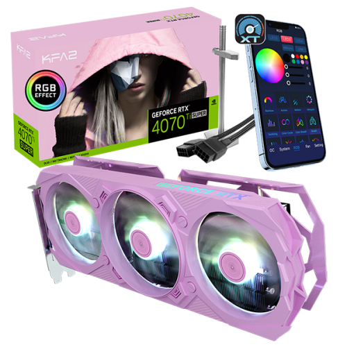 KFA2 GeForce RTX™ 4070 Ti SUPER EX Gamer Pink 1-Click OC